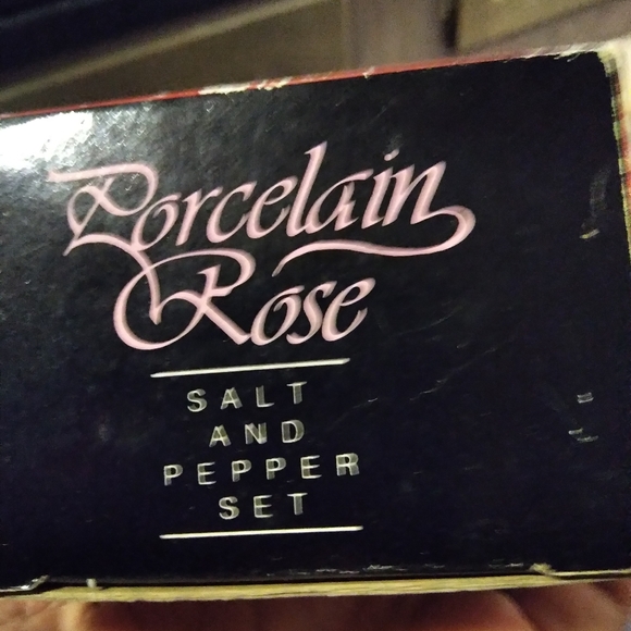 Porcelain Rose Salt and Pepper Shakers - Picture 2 of 3